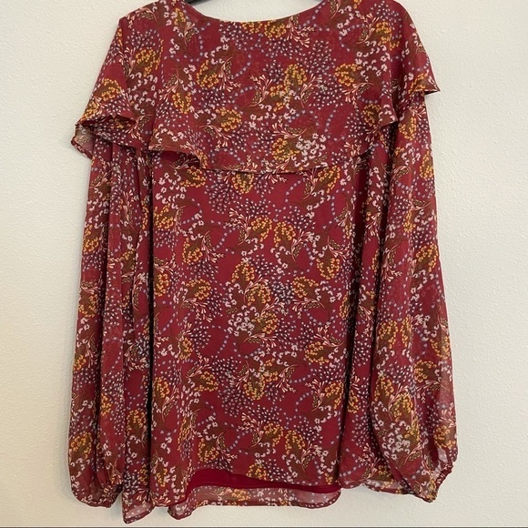 NWOT Bobeau Plus Darla Chiffon Blouse 2X - Picture 4 of 14